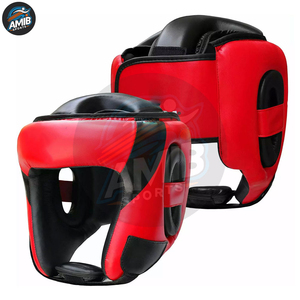 Protège-tête de boxe professionnel en cuir de vachette, respirant, personnalisable, équipement de sécurité de haute qualité - Product Image 5