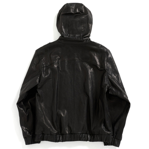 Sudadera con Capucha de Punto Sólido Estilo Gótico Vintage de Cuero Negro para Hombre, Sudadera con Capucha Extra Grande, con Bolsillo Delantero, Ropa Casual de Invierno - Product Image 1