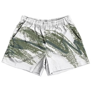 Wholesale Low MOQ Custom Printed Hot Floral Knitted Breathable Quick Dry Sublimation Double <b>Layer</b> Mesh <b>Mid</b> Elastic Waist Shorts - Product Image 3