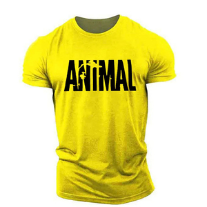 <b>Animal</b> Letter Print <b>Men's</b> Regular Fit Short Sleeve O-Neck Soft T-Shirt Casual Jersey Cotton Breathable Normcore/Minimalist - Product Image 6