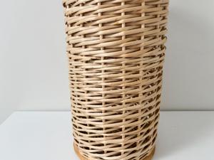 Vtg <b>Tall</b> Bamboo <b>Storage</b> Basket Decorative Rattan Wood Umbrella Holder Stand Natural Woven Home <b>Storage</b> Wholesale Supplier - Product Image 5
