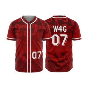 W4G Unisex Baseball Jersey Sublimated Print 100% <b>Polyester</b> Short Sleeve Breathable Regular Fit Autumn/Winter Team Apparel - Product Image 5