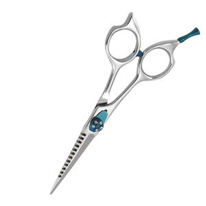 Tijeras de Peluquería de Acero Inoxidable con Hoja Curva, Reposamanos Ajustable para Diestros, para Recortar Cejas - Product Image 3