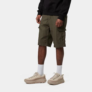 Shorts cargo pour homme, taille mi-haute, style décontracté d'été, vert olive, tissu tissé, poches - Product Image 3