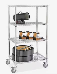 OEM/ODM Vietnam 4 Tier 5 Tier Stainless Steel Wire Shelving <b>Rack</b> Chrome Metal <b>Storage</b> Shelf for Warehouse <b>Kitchen</b> Home Use - Product Image 3
