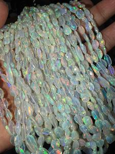 Natural Ethiopian Opal Fancy Shape Beads Best Seller Multi Fire Opal Gemstone Beads Ethiopian Opal Beads For Jewelry 7-10 mm - Product Image 1