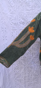 Chaquetas de Tela de Terciopelo Suave de Alta Calidad con Diseño de Bordado Hecho a Mano, Abrigo con Botones de Lino y Algodón a Juego para Mujer - Product Image 3