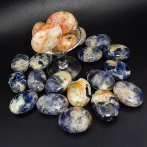 Natural Iolite <b>Ball</b> Folk Art Eco-Friendly Pocket Palm Stone Polished Healing <b>Crystal</b> Feng Shui Reiki Meditation Home Decoration - Product Image 5