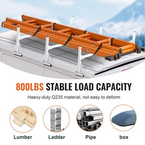 Portapacchi Regolabile da 59 Pollici, Capacità 800 Libbre, in Acciaio, con 3 Barre Trasversali, Adatto per Auto e Furgoni - Product Image 4