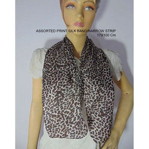 Stylish Women's Silk Scarf 13x150cm Narrow Print Satin Head Scarf Blazers Shirts & Hair Accessories Elegant Ladies Neck Scarf - Product Image 3