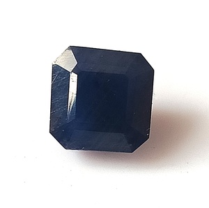 Saphir bleu naturel de 4,30 carats provenant de Birmanie, taille carrée octogonale facettée, non chauffé, pierre précieuse non montée - Product Image 1