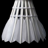 Volant de badminton de tournoi ultra-résistant à 3 couches, avec tête en liège et plumes d'oie droites, anti-choc, le plus durable