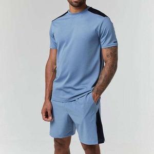 Men's Mint Green 100% <b>Polyester</b> Crew Neck <b>T</b>-<b>Shirt</b> Matching Shorts Set Casual Summer Outfit Regular Fit Solid Color Short Sleeve - Product Image 4