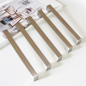 High Strength Contemporary Brushed Nickel Zinc Alloy Square Cabinet <b>Pull</b> Modern <b>Bar</b> Handle <b>for</b> Kitchen Bathroom Cabinets - Product Image 4