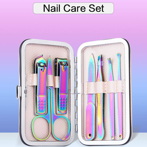 15 Pcs Beauty Kit Black Color Coated <b>Nail</b> Clipper Scissors <b>Nail</b> <b>Files</b> Professional Manicure Set With Leathers Pouch - Product Image 6