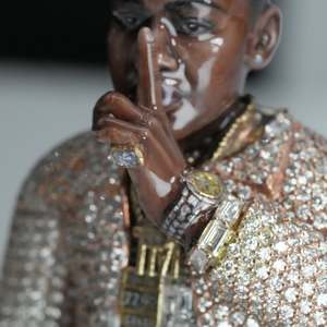 จี้โมอิสซาไนต์ รูปทรงสามมิติเคลือบเงา VVS ประดับเพชรแบบ Iced Out ชุบทอง เงินแท้ 925 สไตล์ฮิปฮอป แบบสั่งทำ - Product Image 5