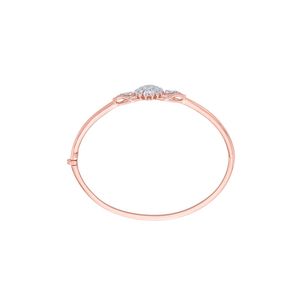 Pulsera de oro rosa con diamantes de 0.57 ct, corte brillante redondo, diseño de copo de nieve, engaste de garra, lujo para mujer, para ocasiones especiales - Product Image 5
