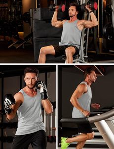 Men's Solid Color Knitted Tank Top Cotton Rayon Polyester Blend Breathable Lightweight O-Neck Casual Sleeveless <b>Vest</b> Plus Size - Product Image 5