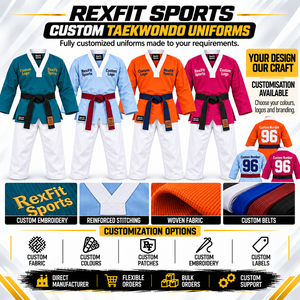 Nuevo Diseño de Uniforme Ligero de Taekwondo Unisex Dobok con Bordado Personalizado para Academia de Artes Marciales, Conjunto de Entrenamiento con Cinturón - Product Image 5