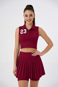 Jupe de pickleball et de tennis personnalisée de haute qualité avec logo, nouvelle collection pour femmes, coupe ajustée, respirante, anti-humidité, séchage rapide, uniforme de tennis - Product Image 2