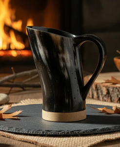 Taza de cuerno natural rústica hecha a mano de alta calidad, taza de cerveza vikinga, taza para beber estilo medieval para cerveza, hidromiel, café a los precios más bajos - Product Image 1
