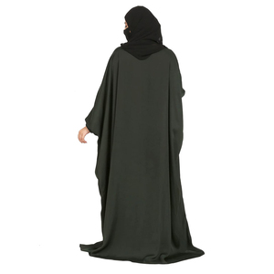 Customized Design <b>Long</b> Dubai Muslim <b>Long</b> <b>Dress</b> Wholesale Turkiye Bat Sleeve Contrast Color Gown Abaya - Product Image 2