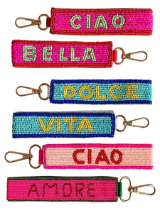 Beaded Star Keychain <b>Wristlet</b> Couple Gift Handmade Eco-Friendly Glass Beads Customizable Color Durable Embroidery - Product Image 4