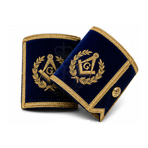 Manchettes maçonniques personnalisées avec tissu lisse, design classique et finition soignée pour vêtements formels et accessoires de mode - Product Image 3