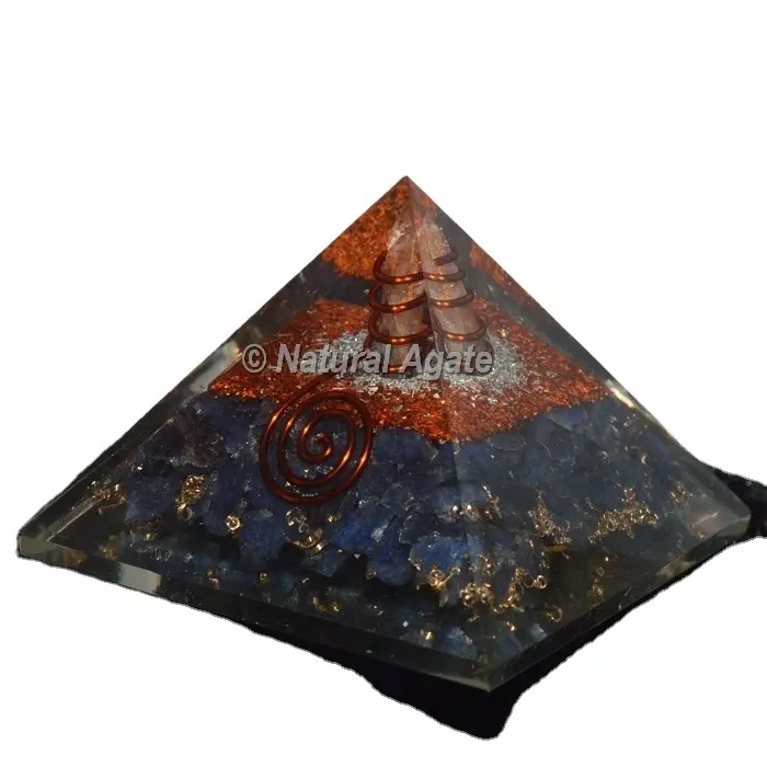 Pyramides d'orgonite de thérapie de méditation d'achat en gros-Pyramides d'orgone en laiton de cuivre-argent à bas prix