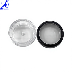 100pcs Made Taiwan Empty Cosmetic 10g Clear Plastic Jar Black Rim <b>Acrylic</b> Window Threaded Cap Loose Powder Lotion False - Product Image 2
