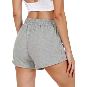 Shorts en polaire pour femmes, doux et confortables, taille mi-haute, coupe régulière, cordon de serrage, écologiques, 220g, chauds pour l'hiver, shorts de détente - Product Image 4