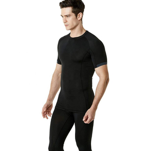 Rashguard à manches courtes personnalisé pour hommes, pour adultes, OEM ODM, marque privée, rashguard à manches courtes pour hommes, antibactérien, séchage rapide - Product Image 2