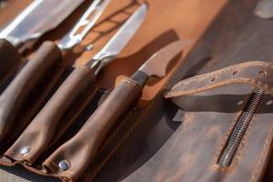 Bolsa Portacuchillos de Cuero Clásica, Portátil, Ligera y Personalizada, con 4-6 Compartimentos, Modelo LKR-0294 - Product Image 3