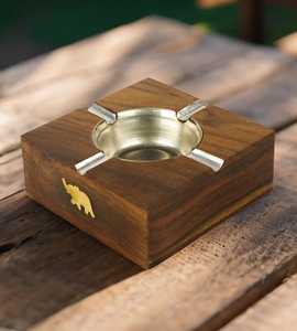 Cendrier rond en aluminium sans fumée pour cigarettes, accessoire de fumeur artisanal haut de gamme pour la maison, le bureau, l'hôtel, le restaurant et la voiture - Product Image 3