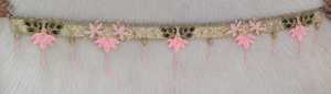 Handmade Jaipur Peacock Toran <b>Door</b> Hanging Pink Lotus Pearl Bead Tassels <b>Mirror</b> Work Diwali Decorative Indian Home Entrance - Product Image 1