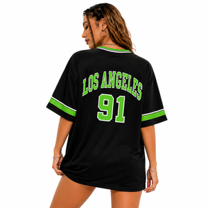 Maillots de football américain personnalisés en mesh, coupe courte, sublimés, style streetwear rétro américain - Product Image 2