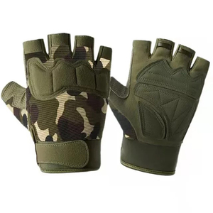 Anti <b>Slip</b> Protection Leather Tactical Glove From Pakistan <b>Half</b> Finger Tactical Glove Mountain Climbing Outdoor Tactical Glove - Product Image 3