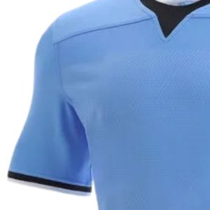 Maillot de rugby bleu clair à manches courtes pour homme – Tenue de sport, uniforme d'équipe, vêtements d'entraînement et de performance en extérieur - Product Image 4