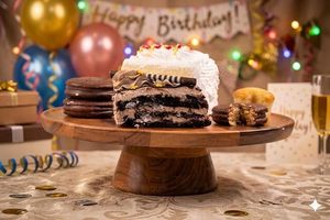 Handcrafted Wooden Cake Stand for Cake Display Dessert Serving <b>Party</b> <b>Table</b> Decor - Product Image 3