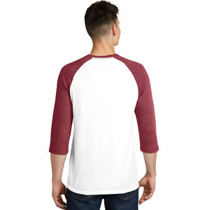 Camiseta de Manga Raglán Blanca para Hombre, Cuello Redondo, Estilo Casual, Oversize, 100% Algodón, Color Sólido, Antiarrugas, 320g - Product Image 2
