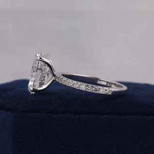Bague de fiançailles et de mariage pour femme en argent sterling 925, diamant de laboratoire ovale classique de 2,5 carats, certifiée CMA, bijoux fins, cadeau, OEM - Product Image 1