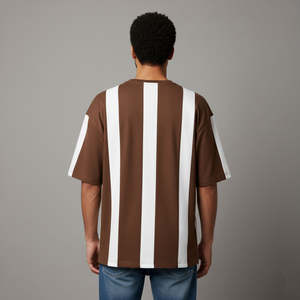 Camisetas de hombre de dos tonos de 350 g, 100 % algodón, con impresión DTG, estilo oversize y hombros caídos. - Product Image 2