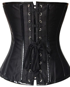 Women's Goth Punk Plus-Size Lace-Up Corset Shapewear Waist Cinchers Best XS Waist Trainer for Women Leather Corsets - Product Image 1