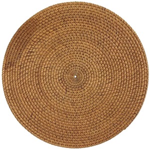 Assiette de présentation en rotin style bohème pour la mise en table, faite à la main, en fibres naturelles, ronde, pour la vente en gros - Product Image 6