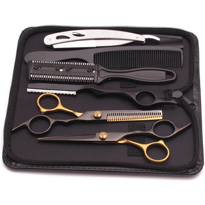 En gros, ensembles de ciseaux de coiffure et d'éclaircissement en acier inoxydable, personnalisables, avec vis - Product Image 4