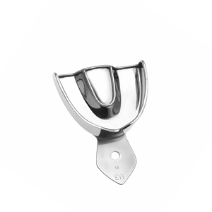 Ensemble de plateaux perforés manuels en acier inoxydable de haute qualité pour empreintes dentaires supérieures et inférieures précises, certifié CE, équipement dentaire - Product Image 4