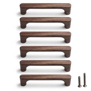 Juego de tiradores de madera para gabinetes, forma redonda, diseño minimalista, duradero, ligero, hecho a mano, para puerta de entrada interior, decoración de muebles - Product Image 1