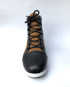 <b>Brown</b> & Black Denim Wear Shoes Latest Fashion Wear Shoes Original Leather Sneakers <b>Lace</b> Up Shoes - Product Image 3