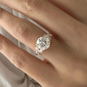 One <b>Stone</b> Oval Cut Lab-Grown Diamond Engagement Wedding <b>Ring</b> 2.35Carat Yellow Gold 14k IGI Certified Luxury Party Gift Jewelry - Product Image 2