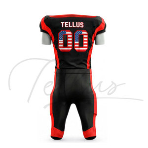 Uniforme de football américain OEM de haute qualité 2026, 100 % polyester, couleur unie pour équipe - Product Image 5